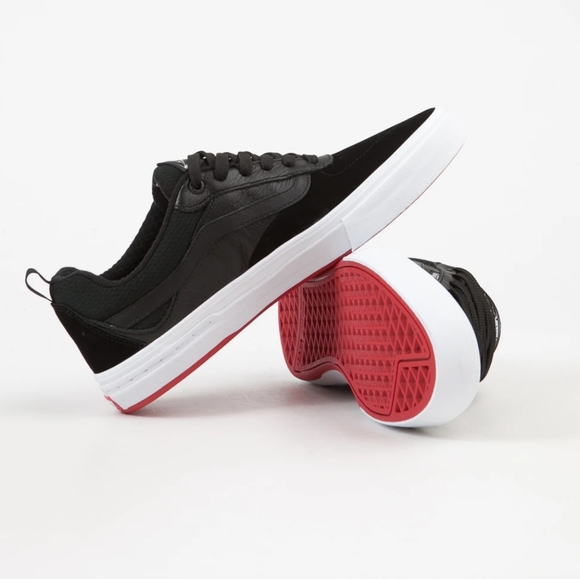 vans old skool black leather womens